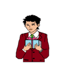 働く男性シリーズ：ヤングマン ブラウン JW（個別スタンプ：17）