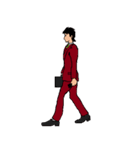 働く男性シリーズ：ヤングマン ブラウン JW（個別スタンプ：27）