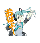 メガネの初音ミク（個別スタンプ：10）