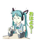 メガネの初音ミク（個別スタンプ：11）