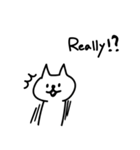 しろいねこ（英語でゆるい毎日）（個別スタンプ：12）