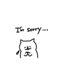 しろいねこ（英語でゆるい毎日）（個別スタンプ：23）