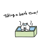 しろいねこ（英語でゆるい毎日）（個別スタンプ：36）