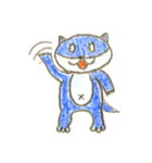 カワウソの「アオくん」（個別スタンプ：4）