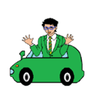 働く男性シリーズ：グラス グリーン JW（個別スタンプ：19）