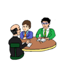 働く男性シリーズ：グラス グリーン JW（個別スタンプ：40）