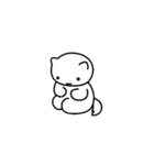 人っぽいネコの日常（個別スタンプ：1）