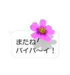 スマホの上の花と風（個別スタンプ：12）