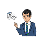 働く男性シリーズ：ミドル JW（個別スタンプ：12）