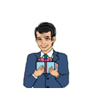 働く男性シリーズ：ミドル JW（個別スタンプ：17）