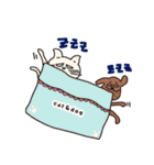 陽気ないぬとねこ（個別スタンプ：5）
