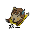 色鉛筆の女の子の日常（個別スタンプ：3）