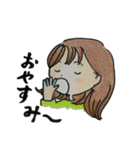 色鉛筆の女の子の日常（個別スタンプ：5）