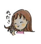 色鉛筆の女の子の日常（個別スタンプ：6）