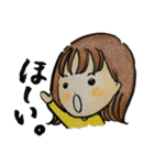 色鉛筆の女の子の日常（個別スタンプ：16）