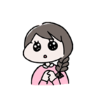 シンプル文字なし、女の子の日常（個別スタンプ：2）