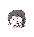 シンプル文字なし、女の子の日常（個別スタンプ：3）