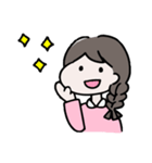 シンプル文字なし、女の子の日常（個別スタンプ：6）