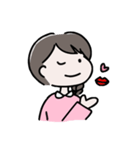 シンプル文字なし、女の子の日常（個別スタンプ：7）
