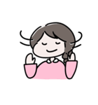 シンプル文字なし、女の子の日常（個別スタンプ：9）