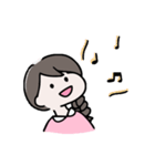 シンプル文字なし、女の子の日常（個別スタンプ：11）