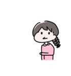 シンプル文字なし、女の子の日常（個別スタンプ：17）