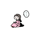 シンプル文字なし、女の子の日常（個別スタンプ：18）