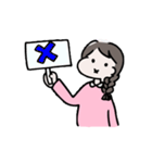 シンプル文字なし、女の子の日常（個別スタンプ：20）