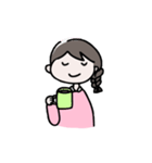 シンプル文字なし、女の子の日常（個別スタンプ：22）