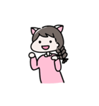 シンプル文字なし、女の子の日常（個別スタンプ：28）