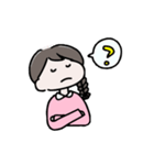 シンプル文字なし、女の子の日常（個別スタンプ：34）