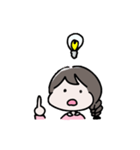 シンプル文字なし、女の子の日常（個別スタンプ：37）
