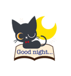 大人かわいい黒猫ちゃん【簡単な日常英語】（個別スタンプ：4）