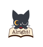 大人かわいい黒猫ちゃん【簡単な日常英語】（個別スタンプ：13）