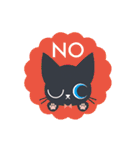 大人かわいい黒猫ちゃん【簡単な日常英語】（個別スタンプ：20）