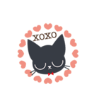 大人かわいい黒猫ちゃん【簡単な日常英語】（個別スタンプ：21）