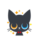 大人かわいい黒猫ちゃん【簡単な日常英語】（個別スタンプ：28）