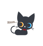 大人かわいい黒猫ちゃん【簡単な日常英語】（個別スタンプ：38）