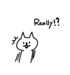 しろいねこ【英語でゆるい毎日】（個別スタンプ：12）