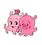 ピンクのめんだこ（個別スタンプ：2）