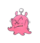 ピンクのめんだこ（個別スタンプ：4）