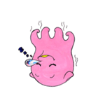 ピンクのめんだこ（個別スタンプ：6）
