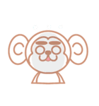 まゆげ☆おさる（個別スタンプ：1）