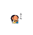 小学生の女の子がお友達や家族とお話します（個別スタンプ：3）