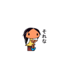 小学生の女の子がお友達や家族とお話します（個別スタンプ：5）