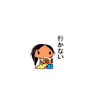 小学生の女の子がお友達や家族とお話します（個別スタンプ：14）