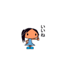 小学生の女の子がお友達や家族とお話します（個別スタンプ：16）
