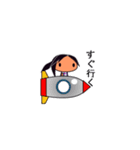 小学生の女の子がお友達や家族とお話します（個別スタンプ：34）