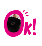 ちびちゃん、はやとくん、しろくろの表情（個別スタンプ：5）