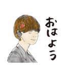 チルウェイブな女子いらすと（個別スタンプ：1）